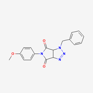 molecular formula C18H16N4O3 B2828602 1-benzyl-5-(4-methoxyphenyl)-3a,6a-dihydropyrrolo[3,4-d][1,2,3]triazole-4,6(1H,5H)-dione CAS No. 19839-16-8