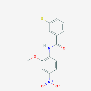 molecular formula C15H14N2O4S B2828612 N-(2-methoxy-4-nitrophenyl)-3-(methylthio)benzamide CAS No. 896343-00-3