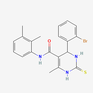 molecular formula C20H20BrN3OS B2828614 4-(2-bromophenyl)-N-(2,3-dimethylphenyl)-6-methyl-2-thioxo-1,2,3,4-tetrahydropyrimidine-5-carboxamide CAS No. 374697-52-6