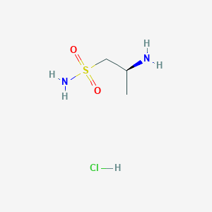 molecular formula C3H11ClN2O2S B2828617 (2S)-2-Aminopropane-1-sulfonamide;hydrochloride CAS No. 1140948-90-8