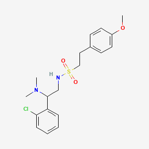 molecular formula C19H25ClN2O3S B2828621 N-(2-(2-chlorophenyl)-2-(dimethylamino)ethyl)-2-(4-methoxyphenyl)ethanesulfonamide CAS No. 1209803-04-2