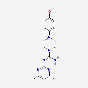 molecular formula C18H24N6O B2828637 N'-(4,6-dimethylpyrimidin-2-yl)-4-(4-methoxyphenyl)piperazine-1-carboximidamide CAS No. 674363-57-6