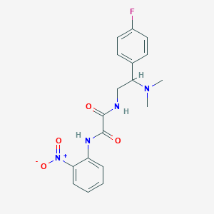 molecular formula C18H19FN4O4 B2828638 N1-(2-(二甲胺)-2-(4-氟苯基)乙基)-N2-(2-硝基苯基)草酰胺 CAS No. 941932-90-7