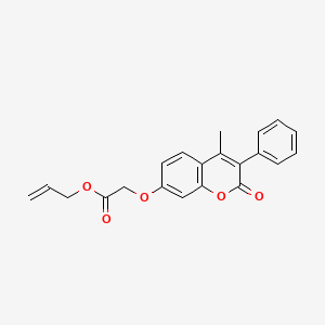 molecular formula C21H18O5 B2828657 丙-2-烯基 2-(4-甲基-2-氧代-3-苯基香豆素-7-基)氧基乙酸酯 CAS No. 896036-63-8