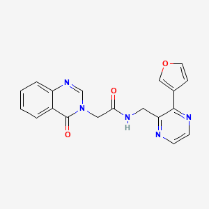 N-((3-(furan-3-yl)pyrazin-2-yl)methyl)-2-(4-oxoquinazolin-3(4H)-yl)acetamide