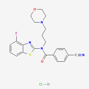 4-cyano-N-(4-fluorobenzo[d]thiazol-2-yl)-N-(3-morpholinopropyl)benzamide hydrochloride