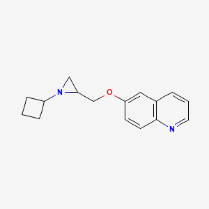 molecular formula C16H18N2O B2828685 6-[(1-Cyclobutylaziridin-2-yl)methoxy]quinoline CAS No. 2411241-08-0