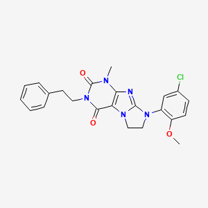 8-(5-Chloro-2-methoxyphenyl)-1-methyl-3-(2-phenylethyl)-1,3,5-trihydroimidazol idino[1,2-h]purine-2,4-dione