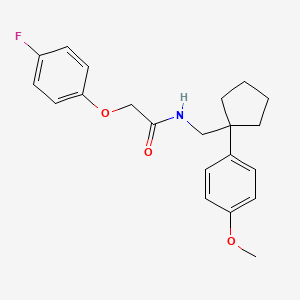 molecular formula C21H24FNO3 B2828694 2-(4-氟苯氧)-N-((1-(4-甲氧苯基)环戊基)甲基)乙酰胺 CAS No. 1091474-39-3