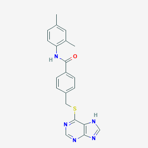 molecular formula C21H19N5OS B282871 N-(2,4-dimethylphenyl)-4-[(9H-purin-6-ylsulfanyl)methyl]benzamide 
