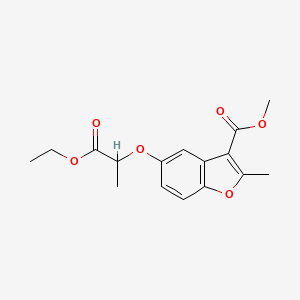 molecular formula C16H18O6 B2828710 Methyl 5-[(1-ethoxy-1-oxopropan-2-yl)oxy]-2-methyl-1-benzofuran-3-carboxylate CAS No. 300674-17-3