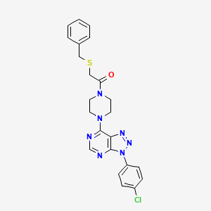 2-(benzylthio)-1-(4-(3-(4-chlorophenyl)-3H-[1,2,3]triazolo[4,5-d]pyrimidin-7-yl)piperazin-1-yl)ethanone