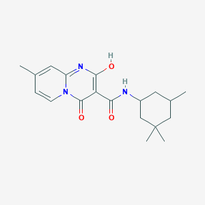 molecular formula C19H25N3O3 B2828717 2-羟基-8-甲基-4-氧代-N-(3,3,5-三甲基环己基)-4H-吡啶并[1,2-a]嘧啶-3-甲酸酰胺 CAS No. 886896-43-1