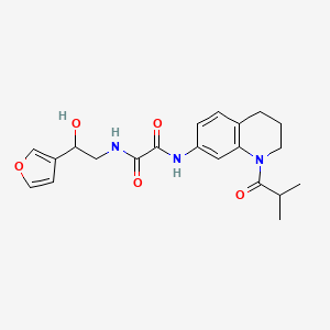 molecular formula C21H25N3O5 B2828720 N1-(2-(呋喃-3-基)-2-羟基乙基)-N2-(1-异丁酰-1,2,3,4-四氢喹啉-7-基)草酰胺 CAS No. 1396684-27-7