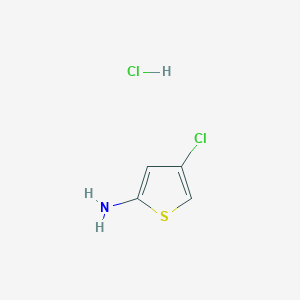 molecular formula C4H5Cl2NS B2828725 4-Chlorothiophen-2-amine hydrochloride CAS No. 2089333-85-5