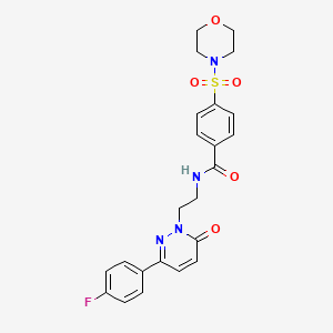 molecular formula C23H23FN4O5S B2828726 N-(2-(3-(4-氟苯基)-6-氧代吡啶-1(6H)-基)乙基)-4-(吗啉磺酰基)苯甲酰胺 CAS No. 921531-31-9