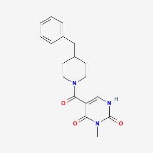 molecular formula C18H21N3O3 B2828738 5-(4-benzylpiperidine-1-carbonyl)-3-methylpyrimidine-2,4(1H,3H)-dione CAS No. 1396784-49-8