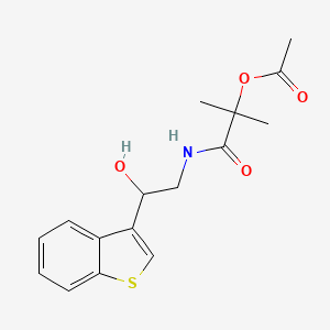 1-((2-(Benzo[b]thiophen-3-yl)-2-hydroxyethyl)amino)-2-methyl-1-oxopropan-2-yl acetate