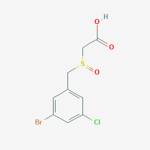 molecular formula C9H8BrClO3S B2828742 2-[(3-Bromo-5-chlorophenyl)methylsulfinyl]acetic acid CAS No. 2580244-06-8