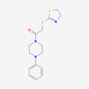 2-(4,5-Dihydro-1,3-thiazol-2-ylsulfanyl)-1-(4-phenylpiperazin-1-yl)ethanone