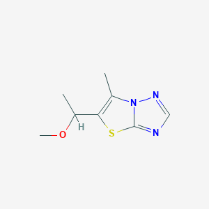 molecular formula C8H11N3OS B2828764 5-(1-Methoxyethyl)-6-methyl-[1,2,4]triazolo[3,2-b][1,3]thiazole CAS No. 477859-51-1