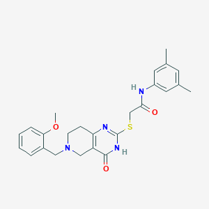 molecular formula C25H28N4O3S B2828767 N-(3,5-dimethylphenyl)-2-((6-(2-methoxybenzyl)-4-oxo-3,4,5,6,7,8-hexahydropyrido[4,3-d]pyrimidin-2-yl)thio)acetamide CAS No. 866847-79-2