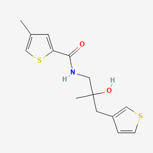 molecular formula C14H17NO2S2 B2828772 N-[2-羟基-2-甲基-3-(噻吩-3-基)丙基]-4-甲基噻吩-2-甲酰胺 CAS No. 2097884-13-2