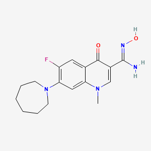 7-(Azepan-1-yl)-6-fluoro-N'-hydroxy-1-methyl-4-oxoquinoline-3-carboximidamide