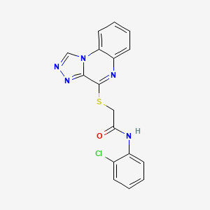 molecular formula C17H12ClN5OS B2828784 2-([1,2,4]triazolo[4,3-a]quinoxalin-4-ylthio)-N-(2-chlorophenyl)acetamide CAS No. 1358098-07-3