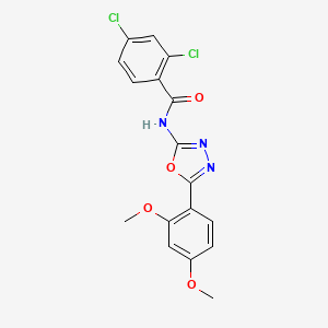 molecular formula C17H13Cl2N3O4 B2828793 2,4-dichloro-N-(5-(2,4-dimethoxyphenyl)-1,3,4-oxadiazol-2-yl)benzamide CAS No. 920440-24-0