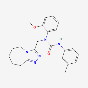 1-(2-methoxyphenyl)-1-((6,7,8,9-tetrahydro-5H-[1,2,4]triazolo[4,3-a]azepin-3-yl)methyl)-3-(m-tolyl)urea