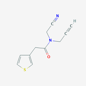 N-(Cyanomethyl)-N-prop-2-ynyl-2-thiophen-3-ylacetamide
