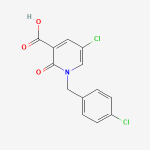 molecular formula C13H9Cl2NO3 B2828804 5-Chloro-1-(4-chlorobenzyl)-2-oxo-1,2-dihydro-3-pyridinecarboxylic acid CAS No. 339024-25-8