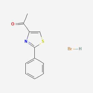 molecular formula C11H10BrNOS B2828812 1-(2-苯基-1,3-噻唑-4-基)乙酮氢溴酸盐 CAS No. 1955523-30-4