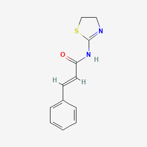 molecular formula C12H12N2OS B2828820 (2E)-N-(4,5-dihydro-1,3-thiazol-2-yl)-3-phenylprop-2-enamide CAS No. 1426576-65-9