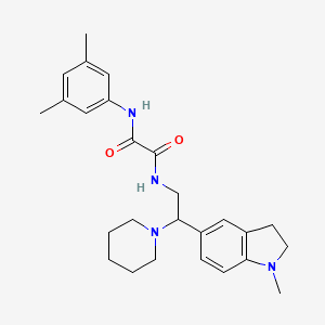 molecular formula C26H34N4O2 B2828822 N1-(3,5-dimethylphenyl)-N2-(2-(1-methylindolin-5-yl)-2-(piperidin-1-yl)ethyl)oxalamide CAS No. 921893-52-9