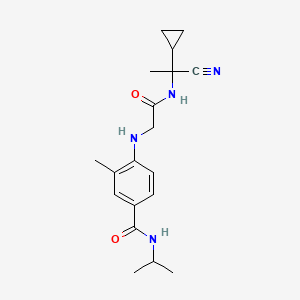 4-({[(1-cyano-1-cyclopropylethyl)carbamoyl]methyl}amino)-3-methyl-N-(propan-2-yl)benzamide