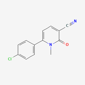 molecular formula C13H9ClN2O B2828826 6-(4-Chlorophenyl)-1-methyl-2-oxo-1,2-dihydro-3-pyridinecarbonitrile CAS No. 339109-70-5