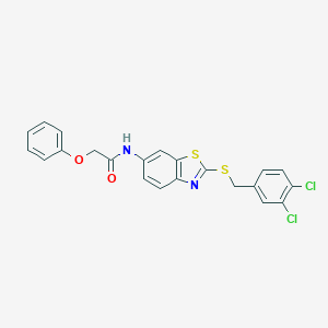 N-{2-[(3,4-dichlorobenzyl)sulfanyl]-1,3-benzothiazol-6-yl}-2-phenoxyacetamide