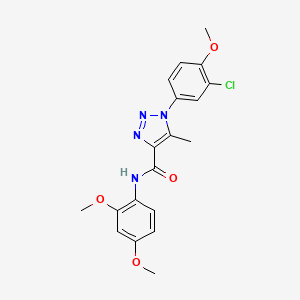 molecular formula C19H19ClN4O4 B2828833 1-(3-chloro-4-methoxyphenyl)-N-(2,4-dimethoxyphenyl)-5-methyl-1H-1,2,3-triazole-4-carboxamide CAS No. 895644-24-3