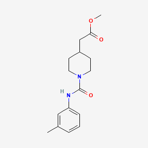 molecular formula C16H22N2O3 B2828835 Methyl (1-{[(3-methylphenyl)amino]carbonyl}piperidin-4-yl)acetate CAS No. 952949-84-7