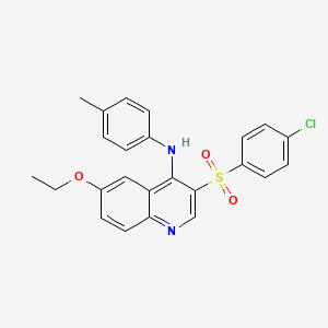 3-((4-chlorophenyl)sulfonyl)-6-ethoxy-N-(p-tolyl)quinolin-4-amine