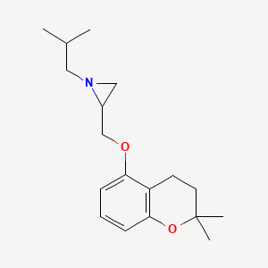 molecular formula C18H27NO2 B2828840 2-[(2,2-Dimethyl-3,4-dihydrochromen-5-yl)oxymethyl]-1-(2-methylpropyl)aziridine CAS No. 2411280-01-6