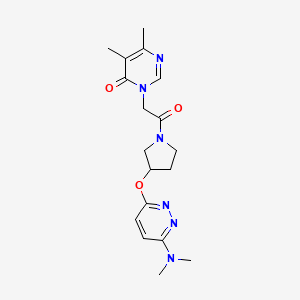 3-(2-(3-((6-(dimethylamino)pyridazin-3-yl)oxy)pyrrolidin-1-yl)-2-oxoethyl)-5,6-dimethylpyrimidin-4(3H)-one