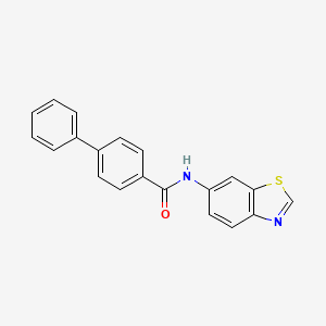 molecular formula C20H14N2OS B2828864 N-(benzo[d]thiazol-6-yl)-[1,1'-biphenyl]-4-carboxamide CAS No. 923069-69-6
