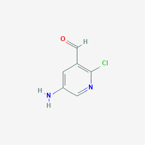 molecular formula C6H5ClN2O B2828867 5-Amino-2-chloronicotinaldehyde CAS No. 1260790-22-4