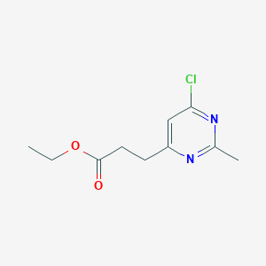 molecular formula C10H13ClN2O2 B2828871 Ethyl 3-(6-chloro-2-methylpyrimidin-4-yl)propanoate CAS No. 1909314-16-4