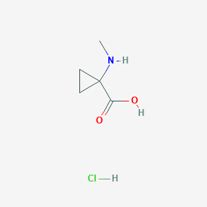 molecular formula C5H10ClNO2 B2828873 1-(甲基氨基)环丙烷甲酸盐酸盐 CAS No. 99324-91-1