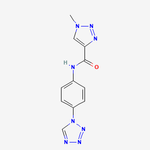 molecular formula C11H10N8O B2828880 N-(4-(1H-tetrazol-1-yl)phenyl)-1-methyl-1H-1,2,3-triazole-4-carboxamide CAS No. 1207051-36-2