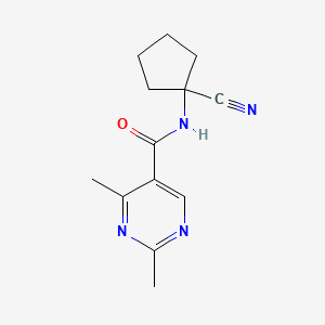 molecular formula C13H16N4O B2828884 N-(1-Cyanocyclopentyl)-2,4-dimethylpyrimidine-5-carboxamide CAS No. 2127321-06-4